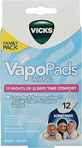 Amazon.com: Vicks, Scent Pads Waterless Vaporizer 12 Count, 12 Count ...
