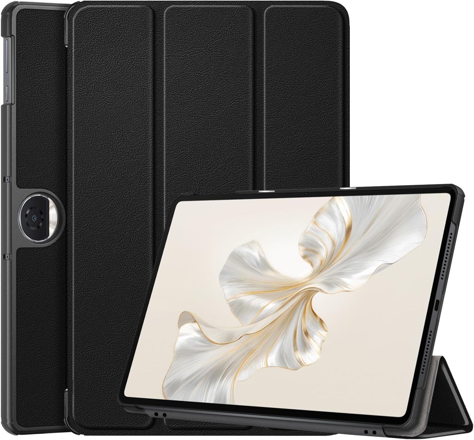 ATOOZ for Honor Pad 9 Case 12.1-inch 2024 Tablet, Ultra Thin Hard Back Case with Stand Protective Folio Cover for 12" Honor Tablet 9 (Black)