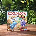 Monopoly Junior Édition Dinosaure Jeu de Société, Jeux de Société pour Enfants, Jouets Dinosaure Amusants, Jeu de Société Dinosaure pour 2-4 Joueurs (Exclusivité Amazon)