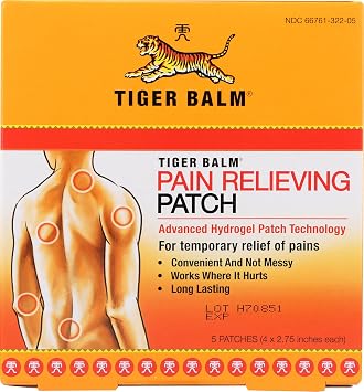 Tiger Balm Pain Relieving Patch, 5 Count