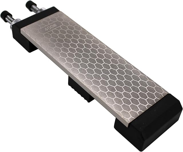 HFS(R) 203mm x 70mm Diamond Sharpening Stone Diamond Hone Sharpening Plate 400/1000 Grit Flattening Stone with Stand