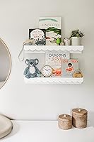 Vista 3 de Estantes flotantes para libros de guardería Par de estantes festoneados de 24 pulgadas para habitación de los niños Estantes de nube