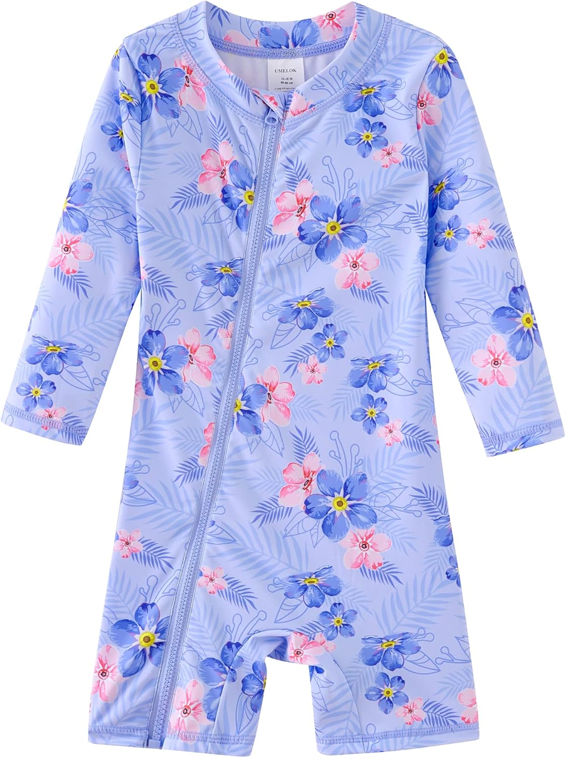 UMELOK Baby Girls' One Piece Swimsuit Full Zip UPF 50+ Sun Protection Swimwear Rash Guard Swim Suit: Clothing, Shoes & Jewelry