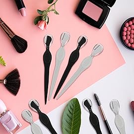 Mudder 28 Pcs Eyebrow Razor Knife Shaver Trimmer Shaver Multipurpose Exfoliating Tool Facial Hair Removal for Women Valentine Gift Giving(Black,Gray)