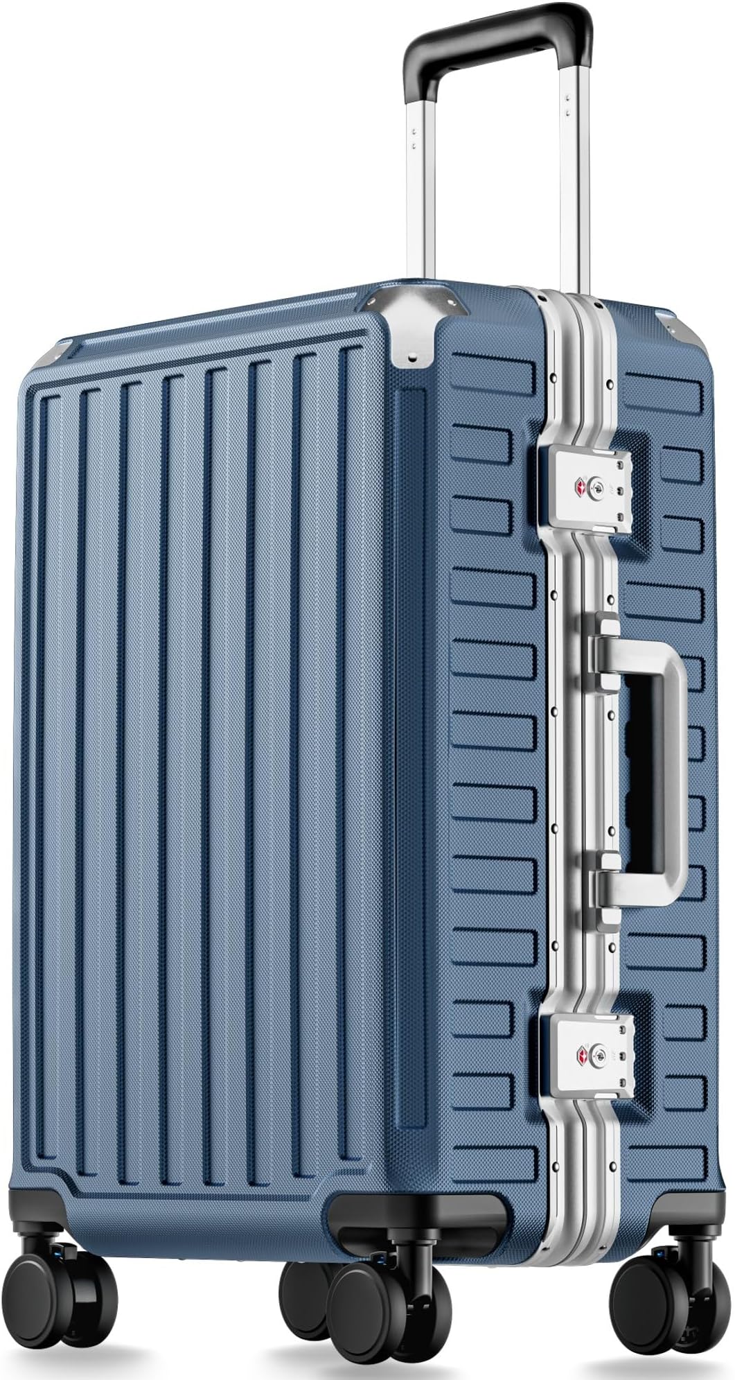 Luggage with Spinner Wheels, Polycarbonate Expandable Hard Shell Suitcase, Carry On 20 Inch, Silver