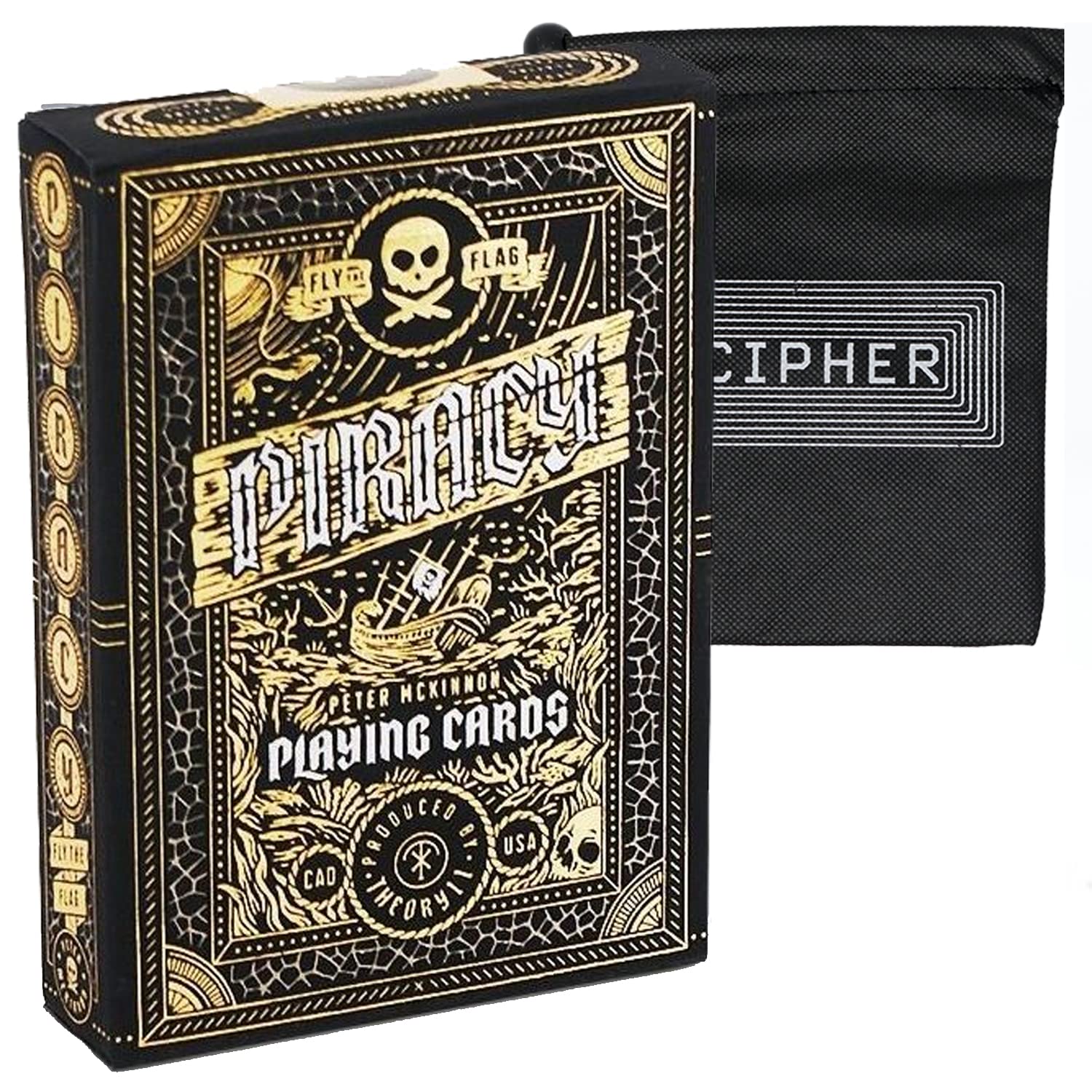 Theory 11 and Cipher Playing CardsPiracy Playing Cards - Peter McKinnon Collaboration - Includes Cipher Card Bag