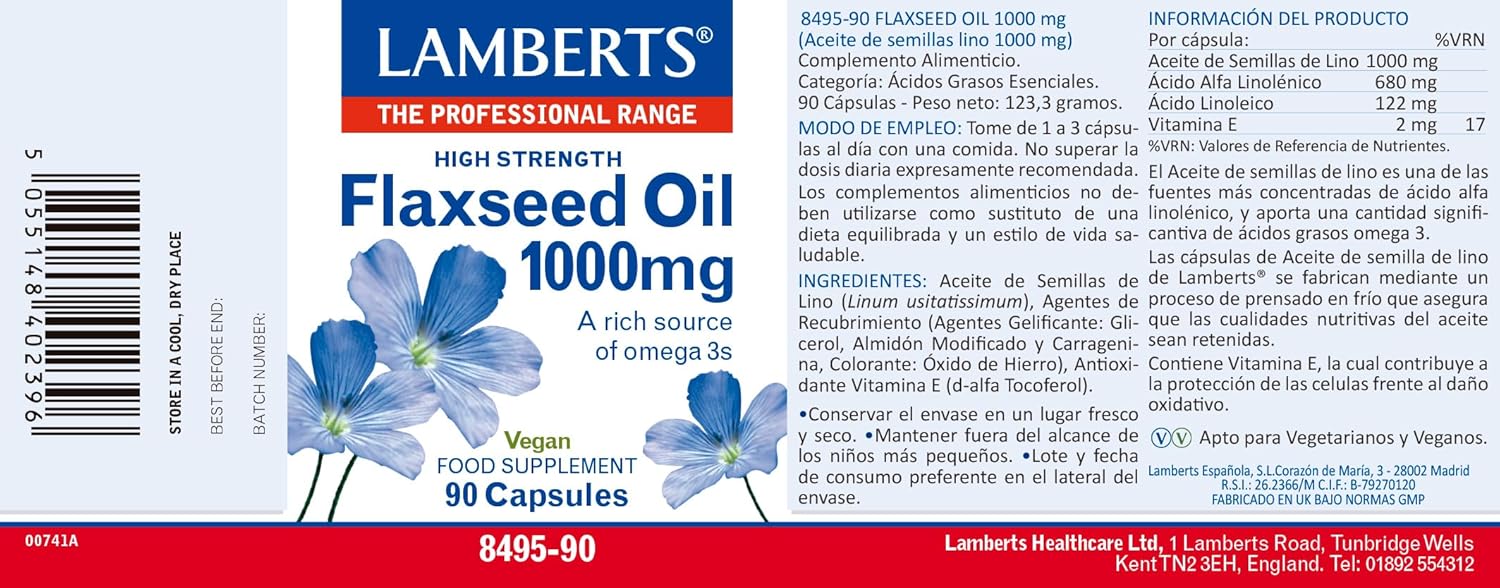 LAMBERTS Flax Seed Oil, 90 CT