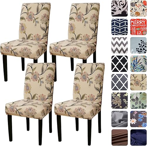 Miniatura 21 de Fundas elásticas para sillas de comedor, extraíbles y lavables, protector de asiento funda para silla Parson para comedor, fiesta, banquete, hotel,