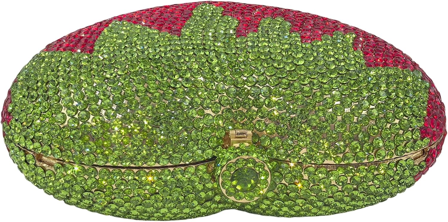 Mini Srawberry Clutch Purse for Party,Formal Rhinestone Evening Bags and Clutches,Prom Women Novelty Fruits Handbags