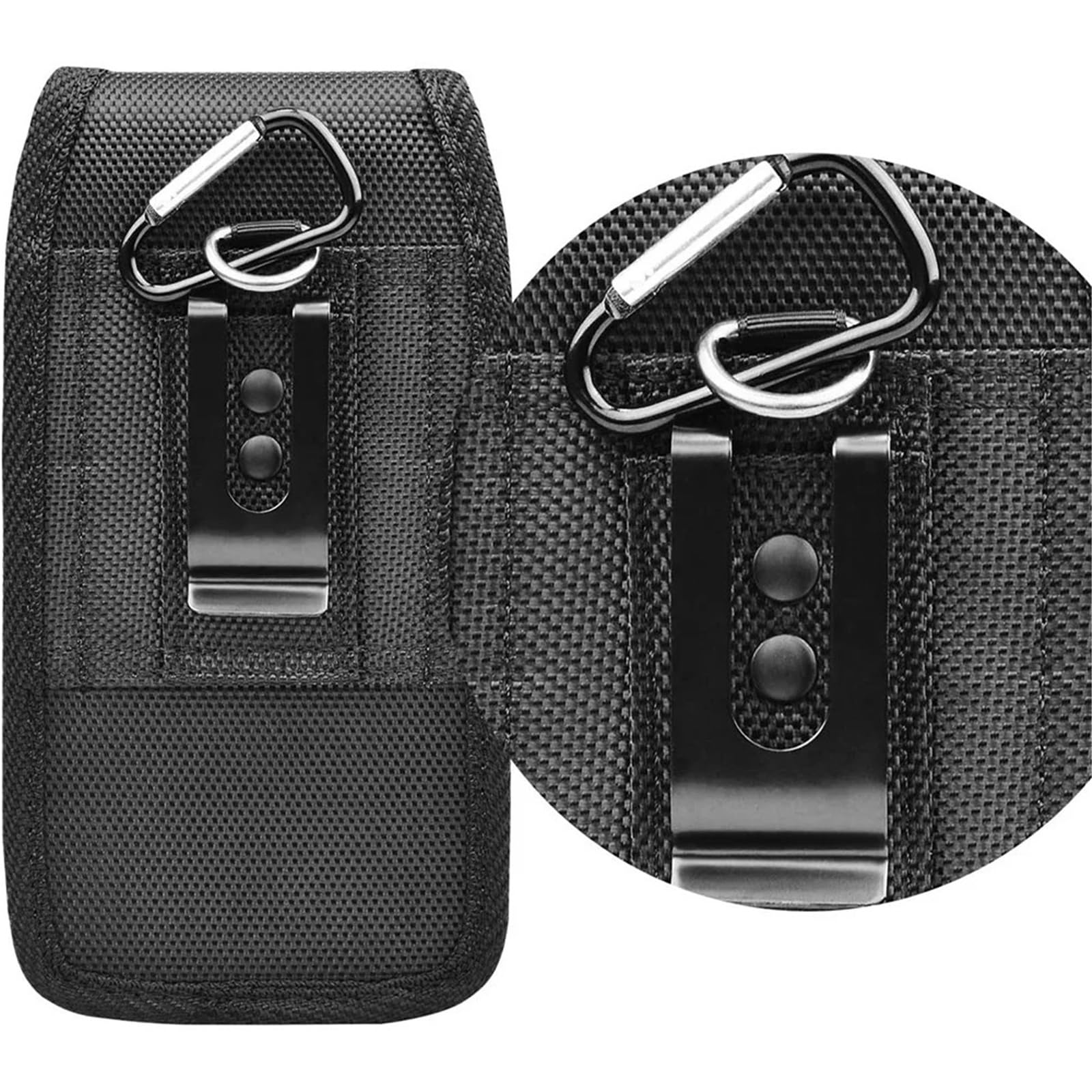 3.5-6.8inch Phone Nylon Pouch Cell Belt Clip Carrying Holster Case Waist Bag for für Wandern, Camping(XXL)