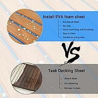 Vista 43 de HZshark Piso de lancha de espuma EVA autoadhesiva de 6mm antideslizante, alfombra marina de teca para lancha, almohadilla de cubierta de espuma
