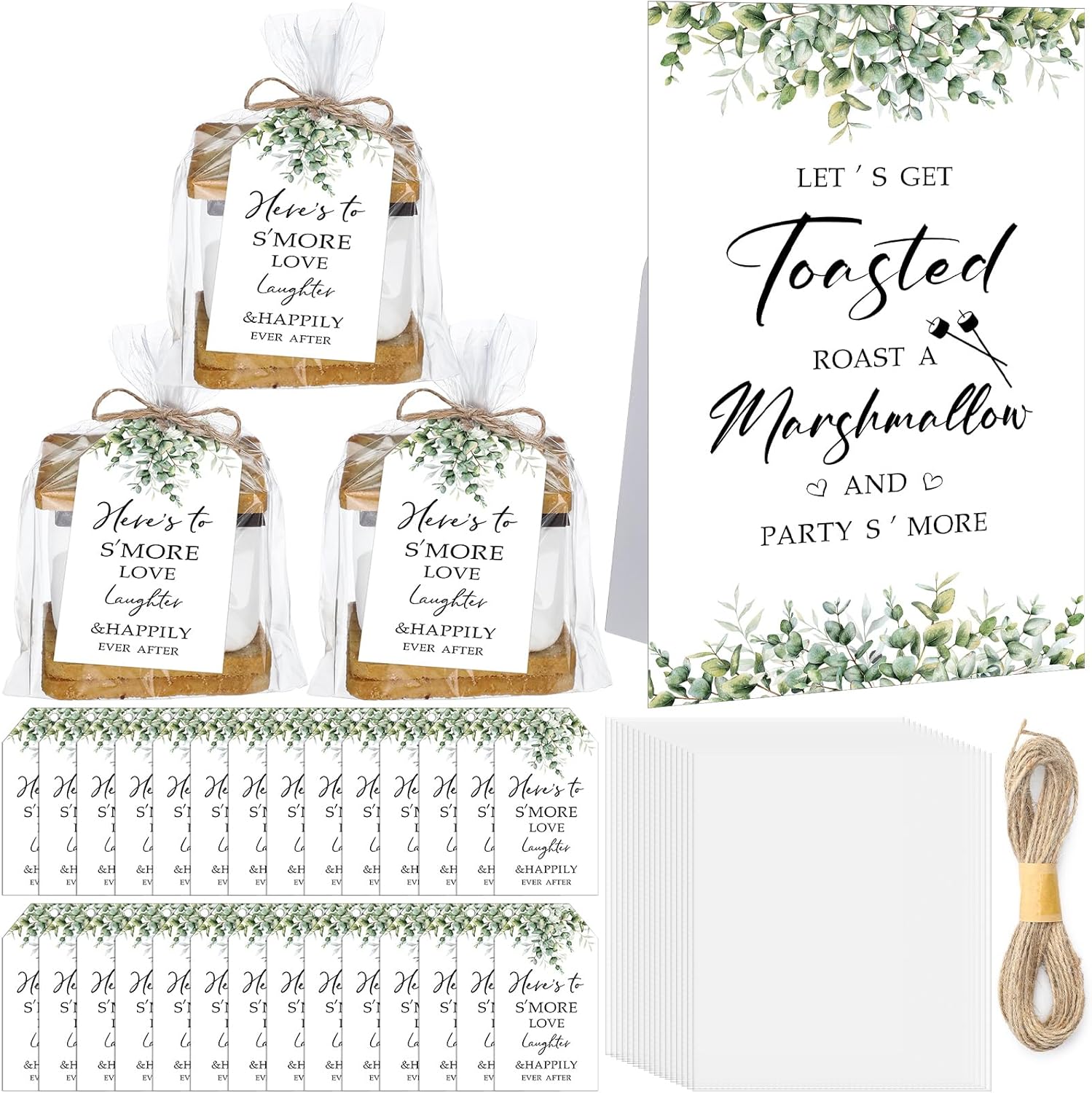 Yexiya 100 Pcs Cellophane Treat Bags With Twist Ties And 100 Pcs - View #11