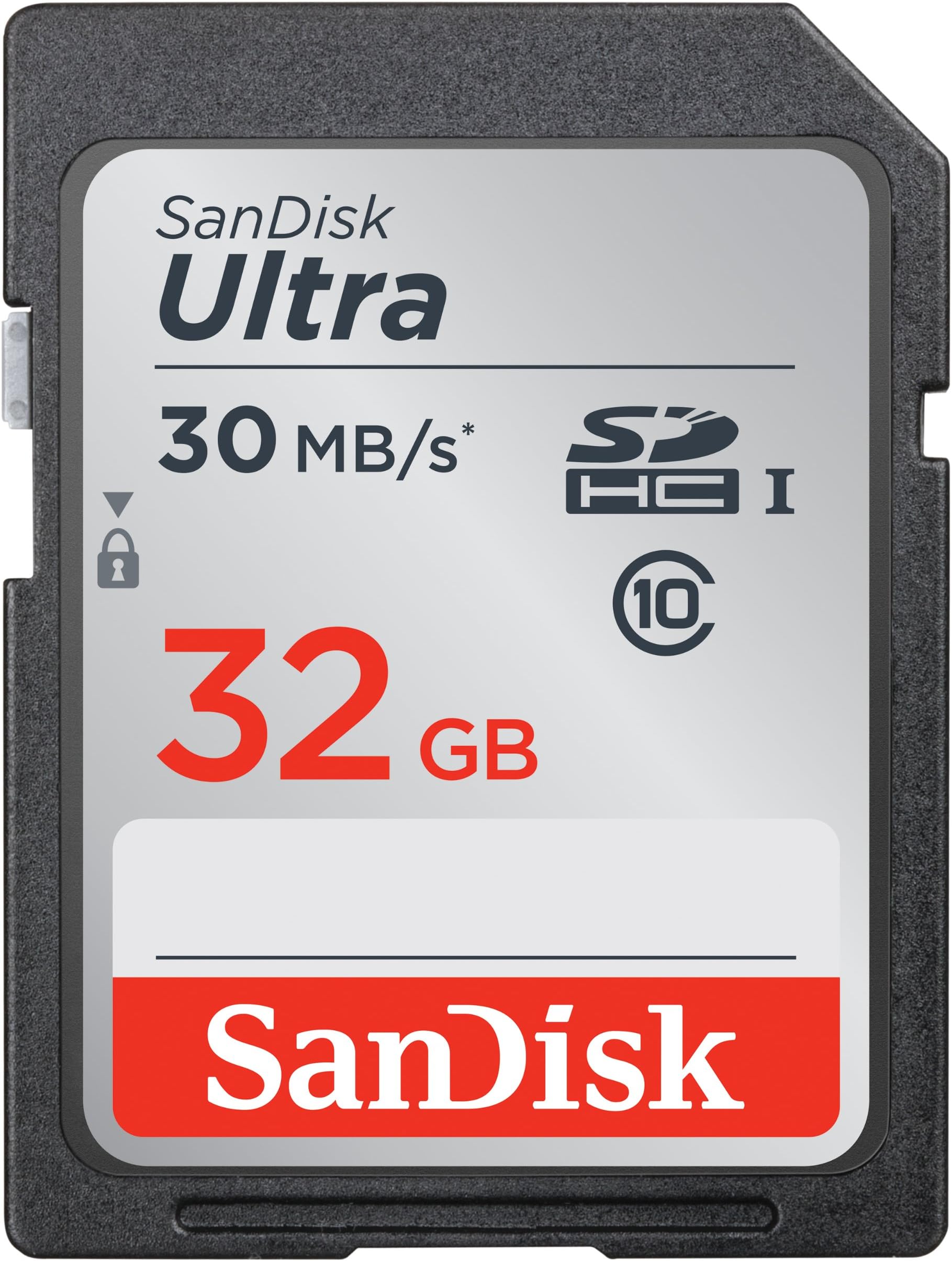 SanDiskUltra 32GB SDHC Class 10/UHS-1 Flash Memory Card Speed Up To 30MB/s- SDSDU-032G-U46 (Label May Change) [Old Vers