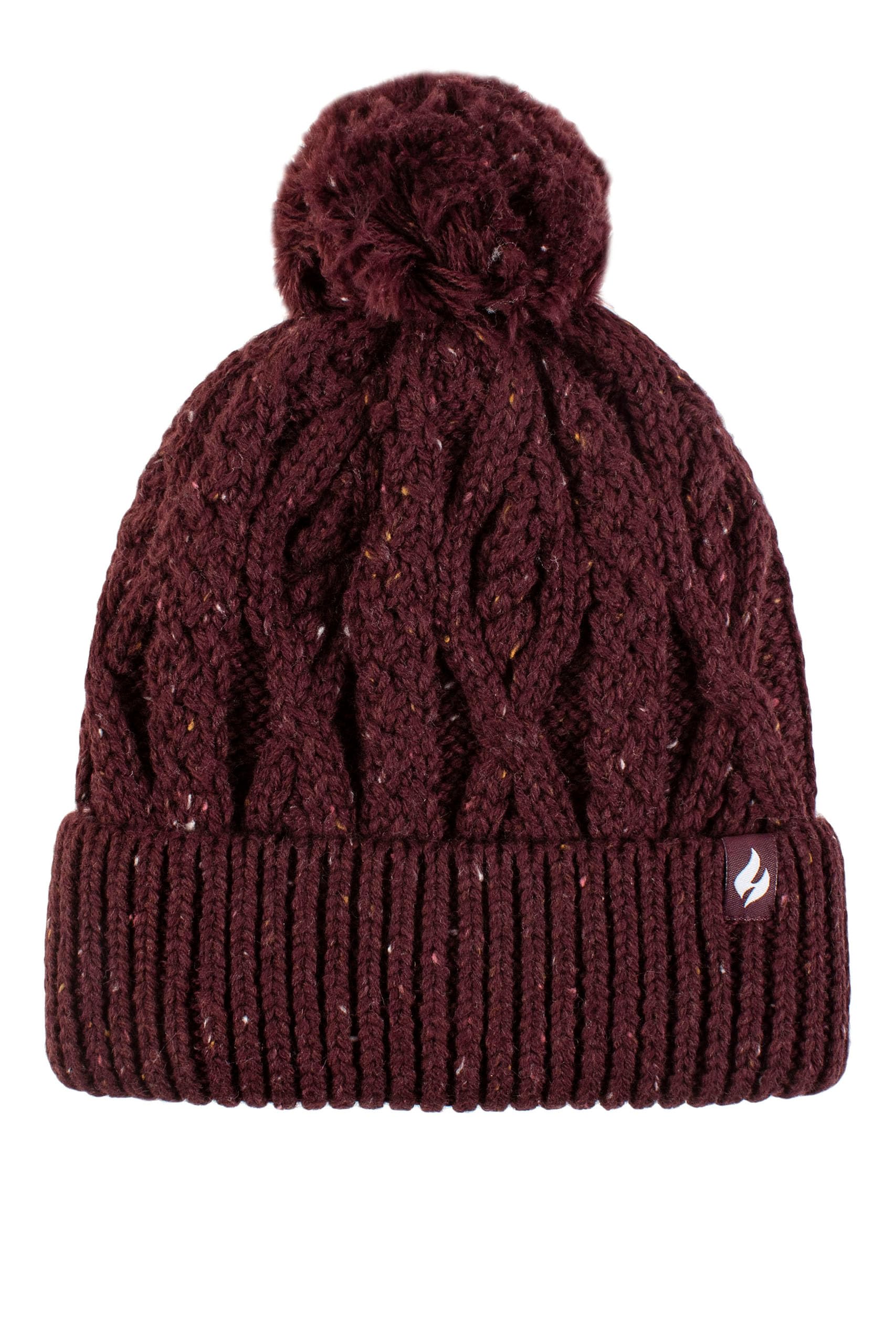 Ladies Salzburg Nepp Yarn Pom Pom Hat - Wine