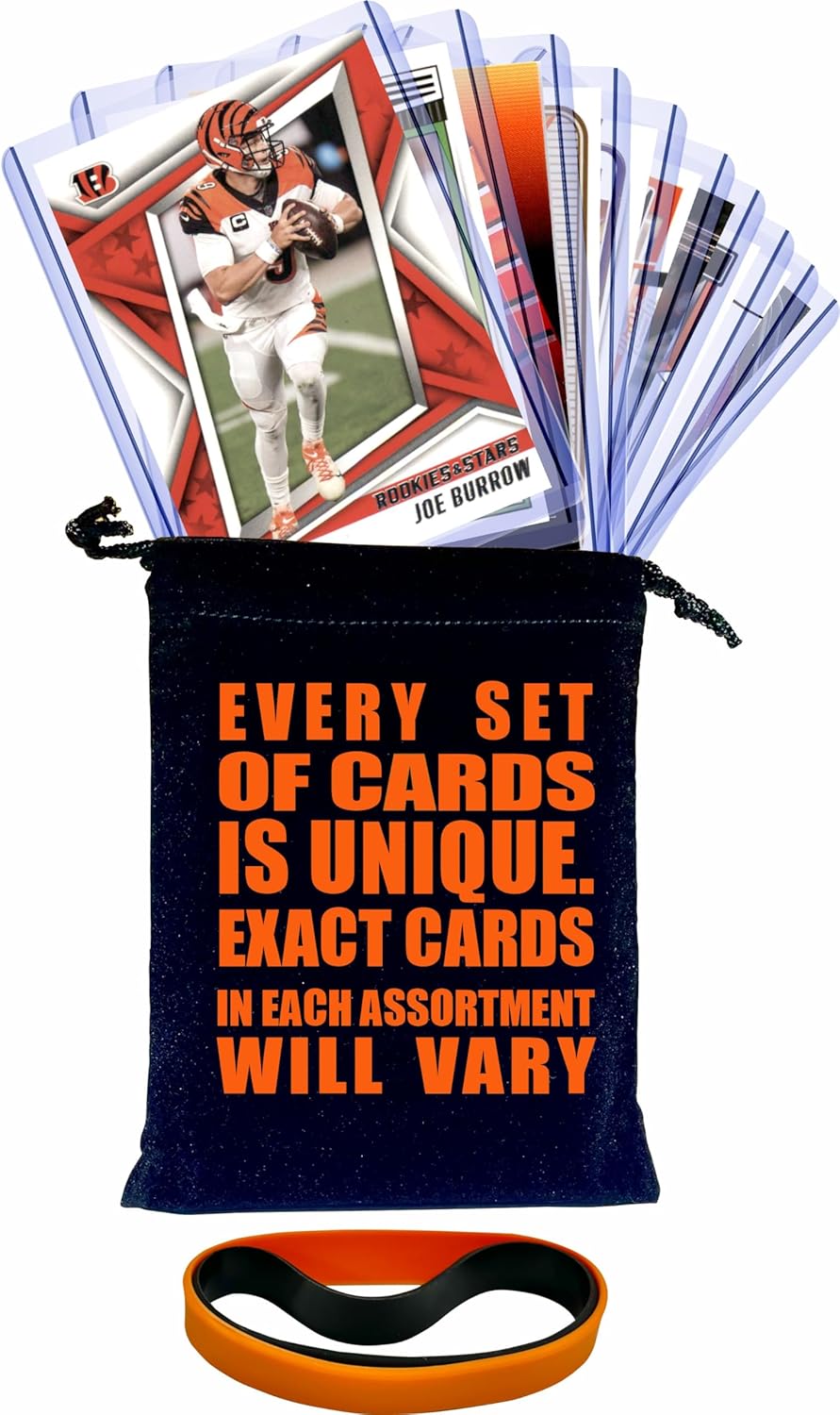 Joe Burrow (10) Assorted Football Cards Gift Pack - Cincinnati Bengals Trading Cards
