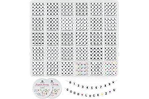 Dowsabel 1520 PCS Letter Beads for Personalized Jewelry Making