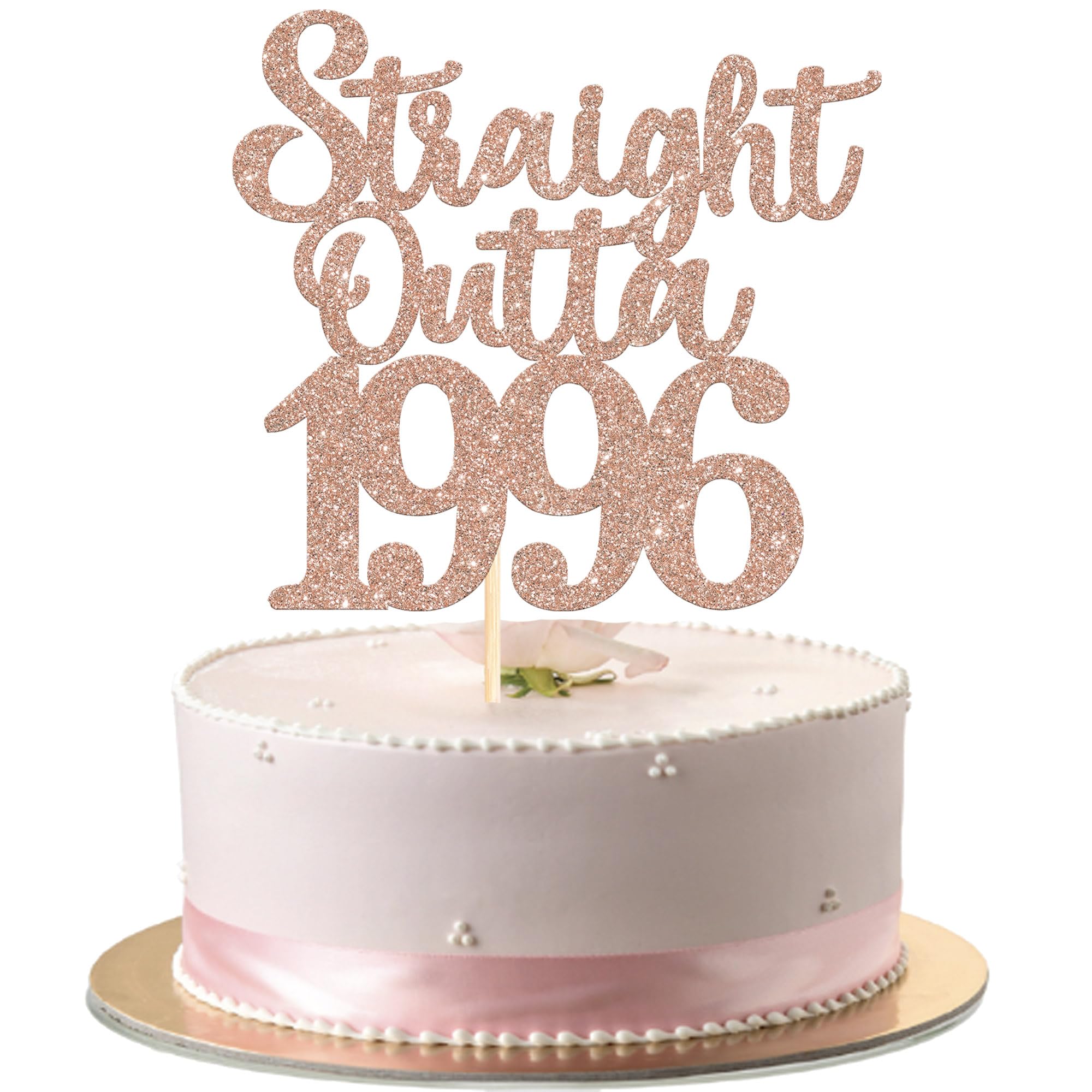1 Pack 30th Birthday Cake Topper Glitter Straight Outta 1996 Thirty Awesome Since 1996 Cake Pick 30 Fabulous Cake Decorations for 30th Birthday