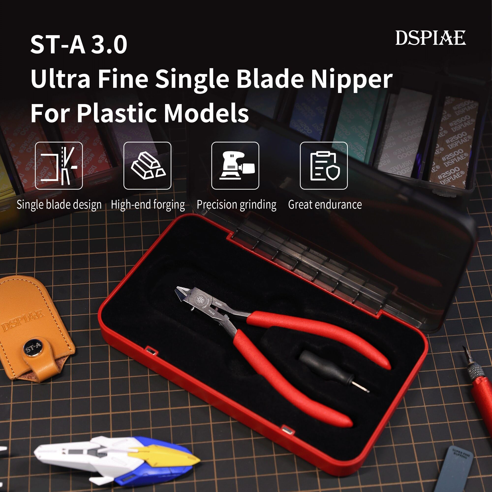 DSPIAE Pro - Tronchese a lama singola ultra fine per modelli in plastica, taglio facile, liscio, pulito