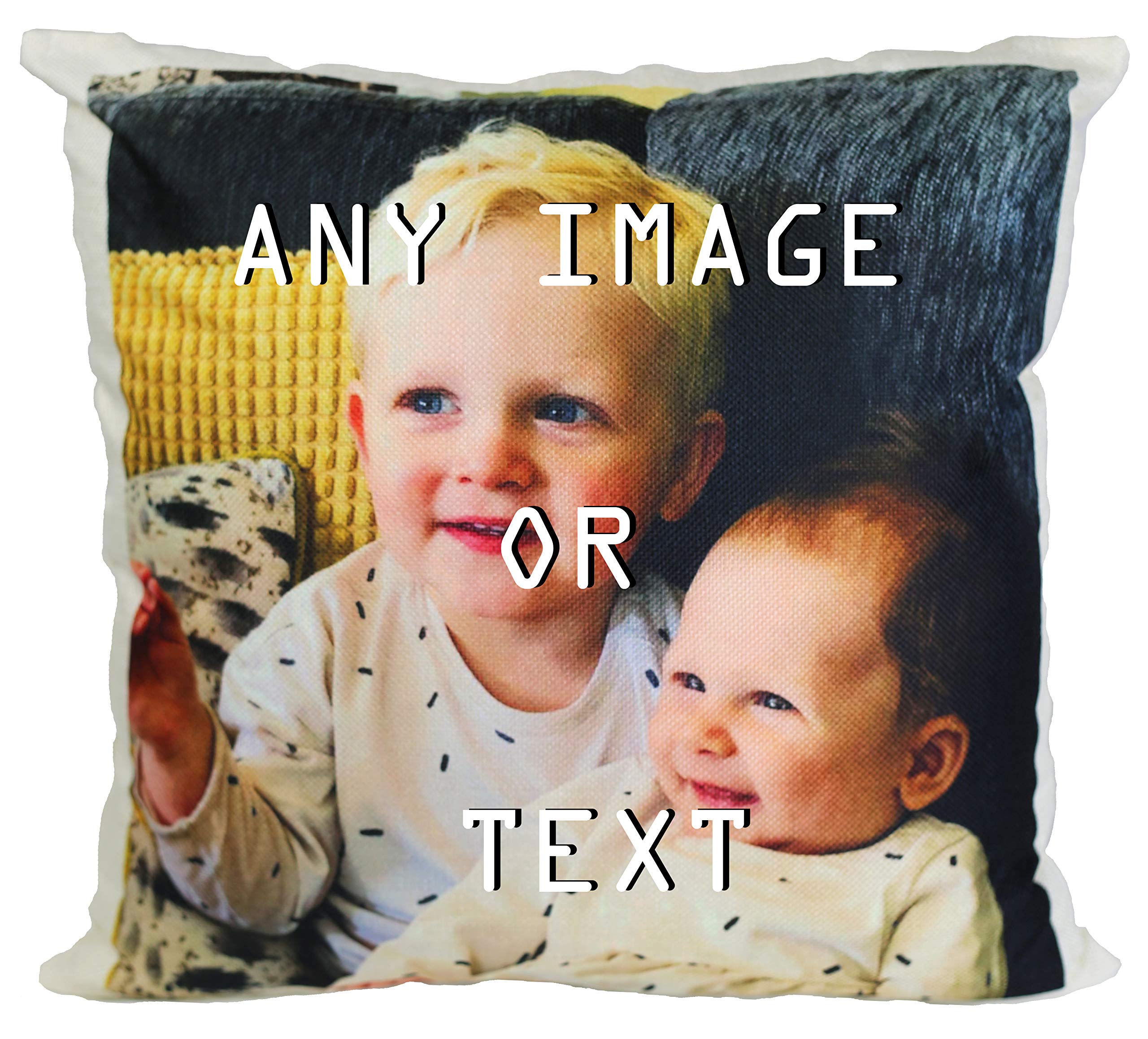 Hippowarehouse Personalised Cushion Any Image Personalized (VARIOUS OPTIONS AVAILABLE) | Pillow, Keepsake Cushion Cover, Infill, Valentine's