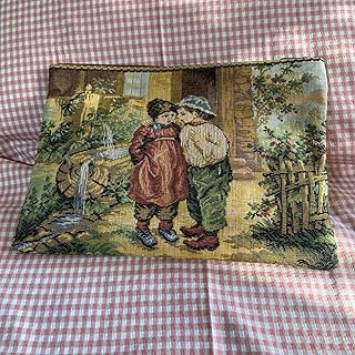 ゴブラン織り 絵画風 ポーチ 29x21cm