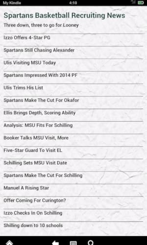 Michigan St. Basketball News (Kindle Tablet Edition)