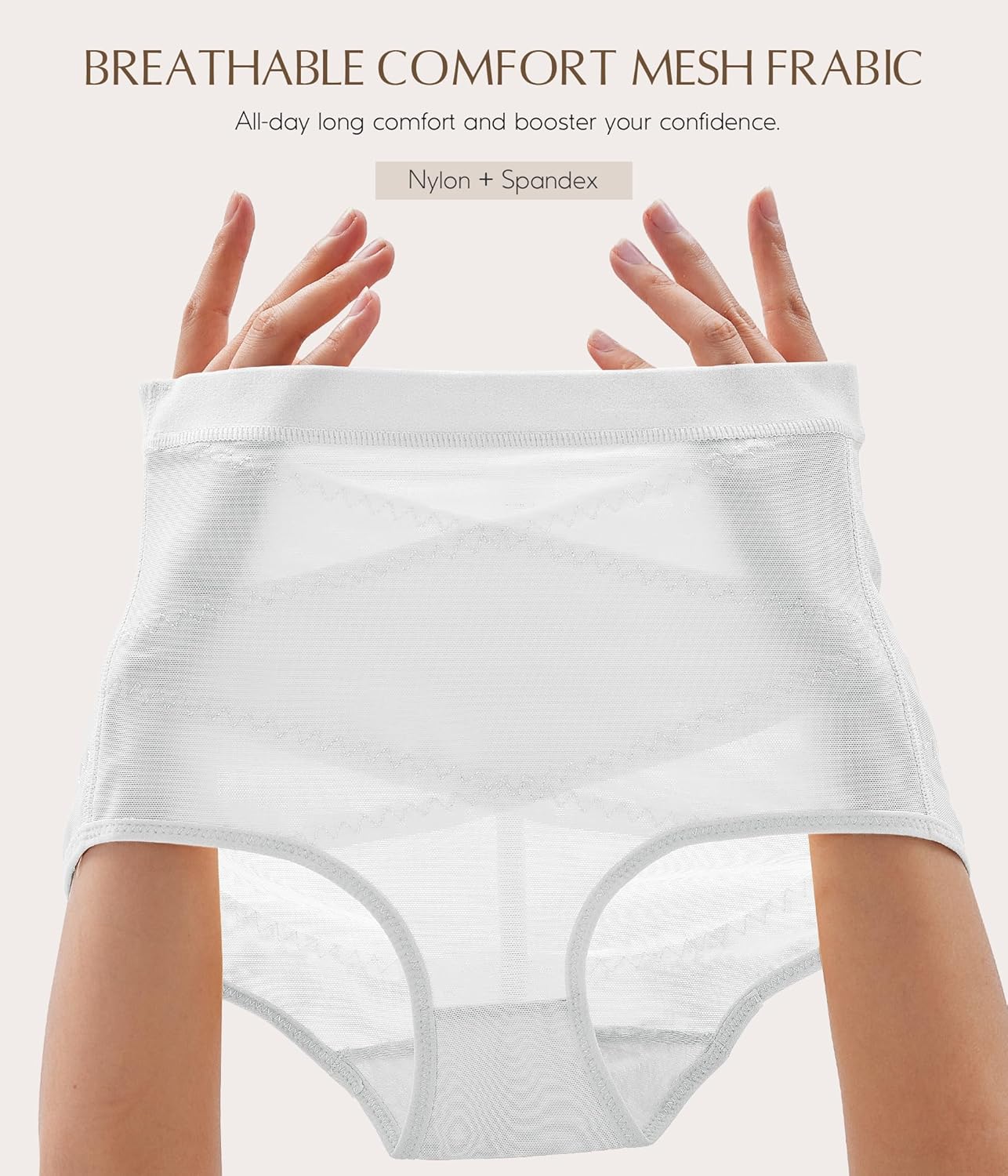 MERYOSZ Mesh Tummy Control Shapewear Panties - Seamless Underwear Shapewear for Women Faja Body Shaper Girdle - Image 3