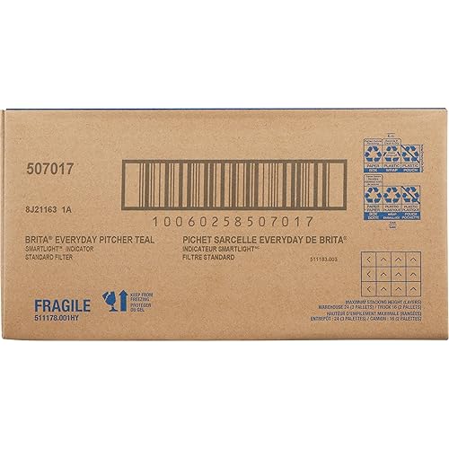 Miniatura 20 de Brita Jarra grande con filtro de agua para agua potable y grifo con indicador de cambio SmartLight, incluye 1 filtro estándar, sin BPA, dura 2 Blanco