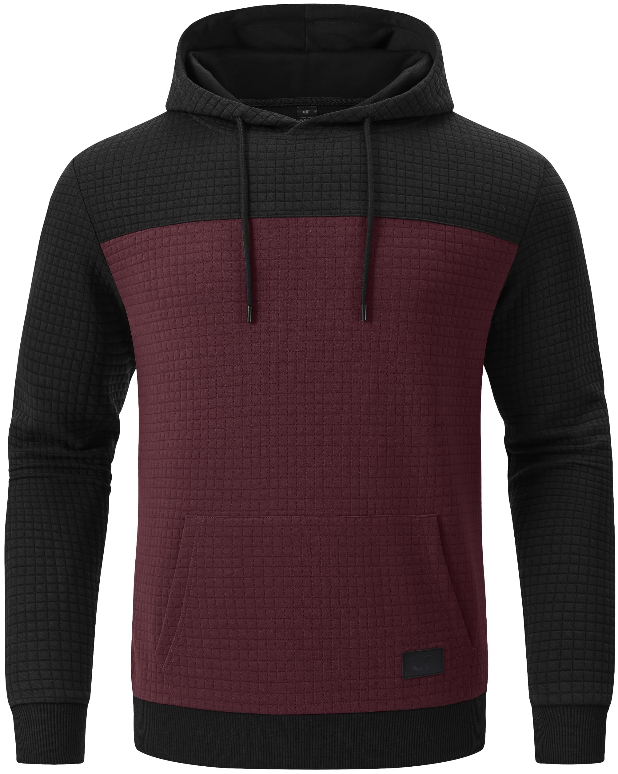 YuKaiChen Herren Pullover Herren Patchwork Hoodie Langarm Jacquard Kaputzenpullover Farbblock Sweatshirt mit Taschen