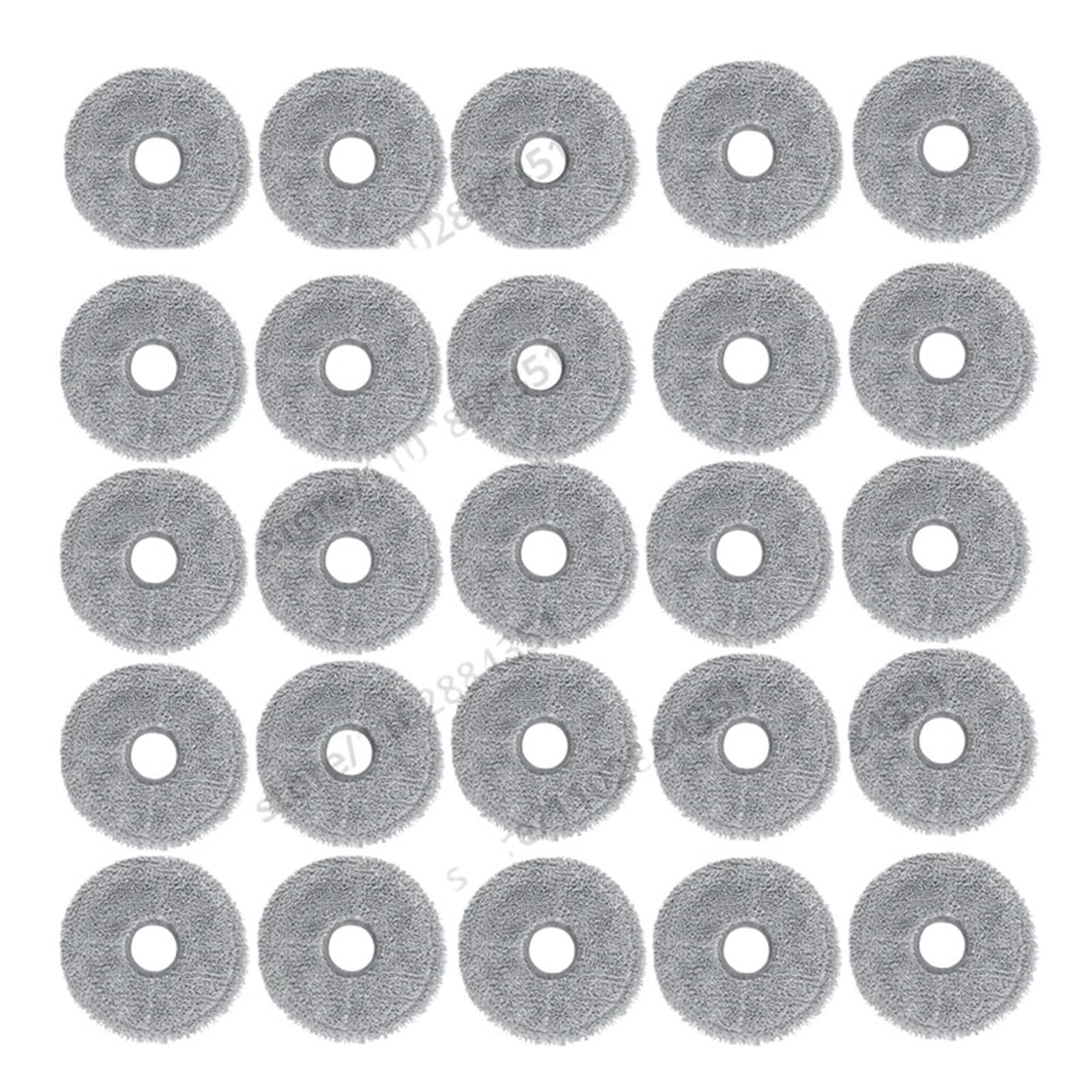NUCBCULWP Mop Cloths,Compatible For Roborock，Compatible For Qrevo，Master/Slim/V20/P10S Pro Robot Vacuum Cleaner Parts Rag Pads Accessories(25PCS MOP)