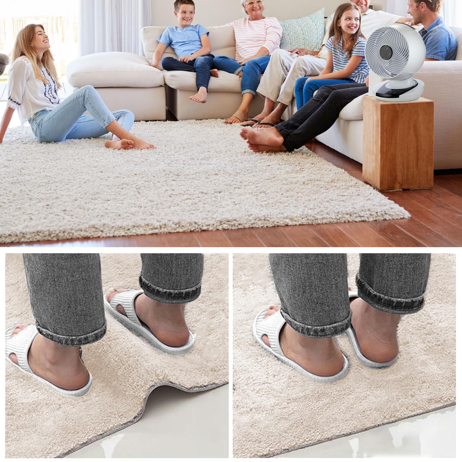 20 Tapis Antidérapants Autocollants - Pour Fixer Les Tapis Sans Glissement - Réutilisables