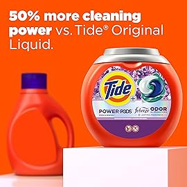 Tide Power Pods Laundry Detergent Pacs with Febreze, 32 Count, Spring & Renewal Scent, Febreze Freshness with Odor Eliminators
