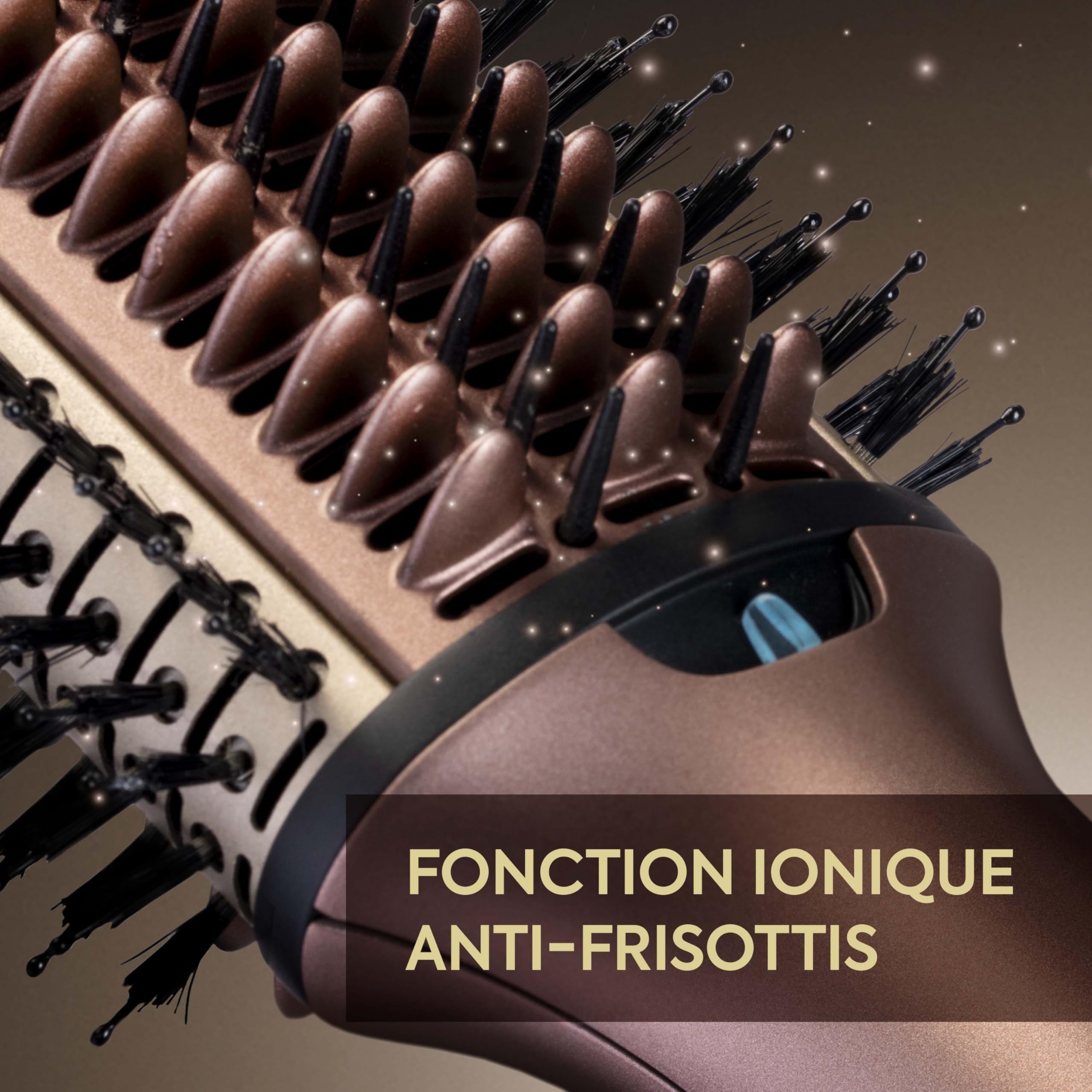 BaByliss Brosse soufflante Air Power Volume - Séchage et brushing, 2-in-1 - Sur cheveux secs ou mouillés, 3 réglages de température, Ionique & Céramique, Doré, AS95E