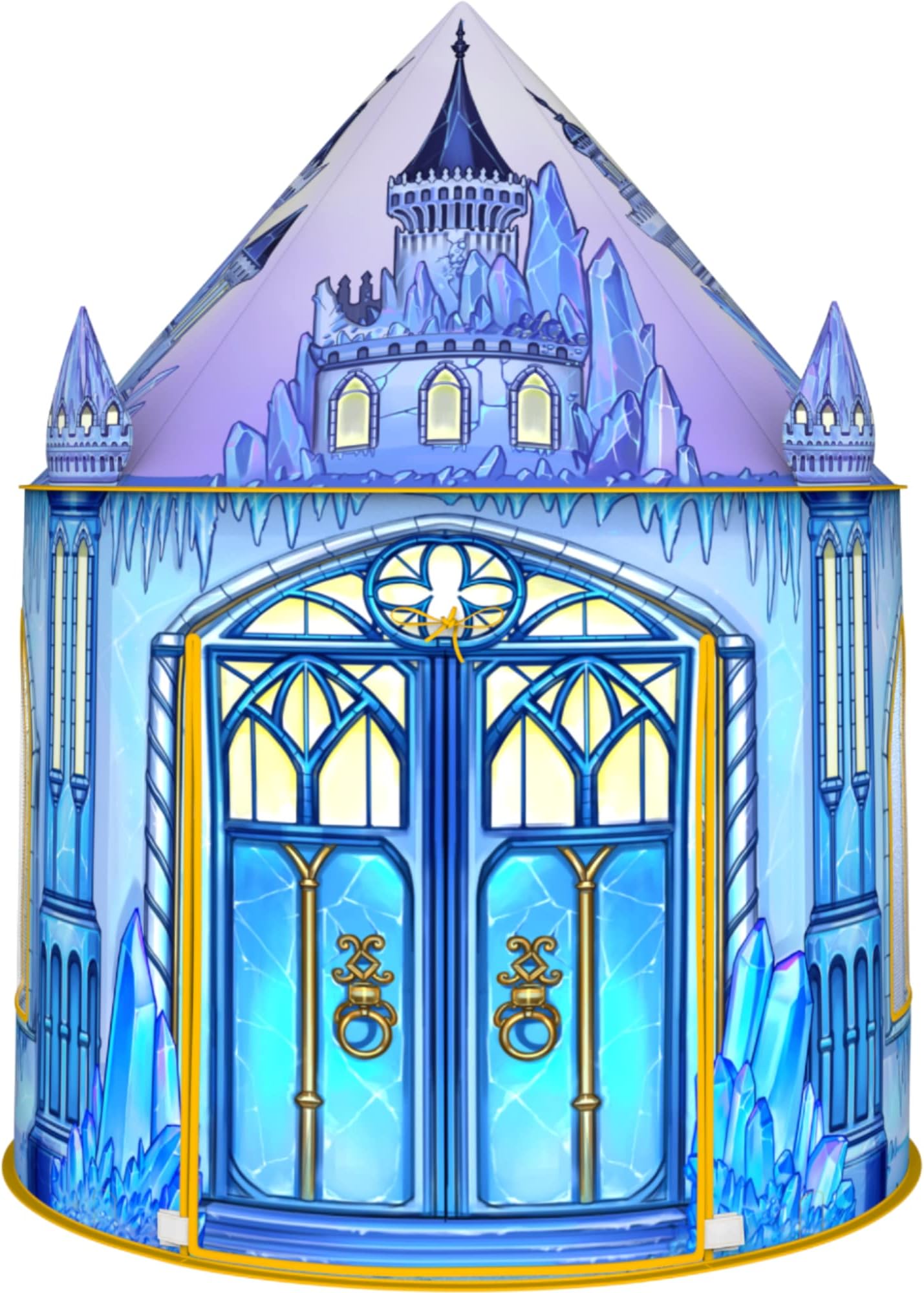 ImpiriLux Ice Castle Princess Play Tent | Unique Pop Up Fort for Imaginative Games & Gift | Foldable Playhouse with Storage Bag