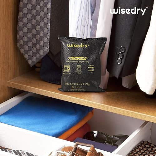 Miniatura 38 de 60 paquetes de gel de sílice de 0.18 onzas, bolsas deshumidificadoras recargables con agentes desecantes y perlas con indicador, de grado