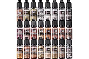 MESHES Lets Resin Alcohol Ink Set, 24 Colors Metallic Alcohol Based Resin Ink