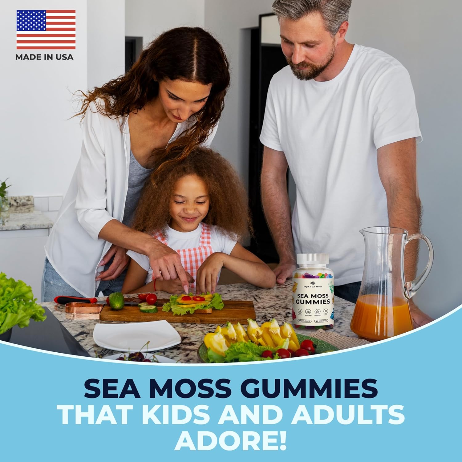 TrueSeaMoss Irish Sea Moss Gummies with Burdock Root & Bladderwrack – Formula for Adults & Kids – 60 Gummies - Image 6