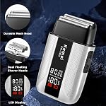 KEMEI T402 Professional Foil Shavers for Men, IPX7 Waterproof Electric Razor for Men with LED Display, Double Electric Shaver with 3 Adjustable Speeds