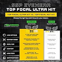 Vista 4 de SSP Eyewear Top Focal Ultra Tactical Safety Shooting Glasses, HD A-Eye NVR/fog Lenses