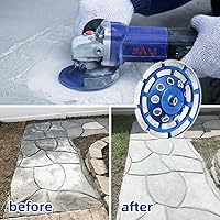 Vista 5 de SALI Ruedas de molienda de hormigón de 4.5 pulgadas 16 segmentos de turbo diamante Arbor de 5/8-11 Rueda de molienda de diamante apta