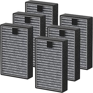 DSTx HEPA Filters Replacement Compatible with Clarifion DSTx Air Purifiers Mini Personal Air Purifiers, Bedroom and Pets Helps With Dust, Smoke, Airborne Particles and Odors, 6 Pack