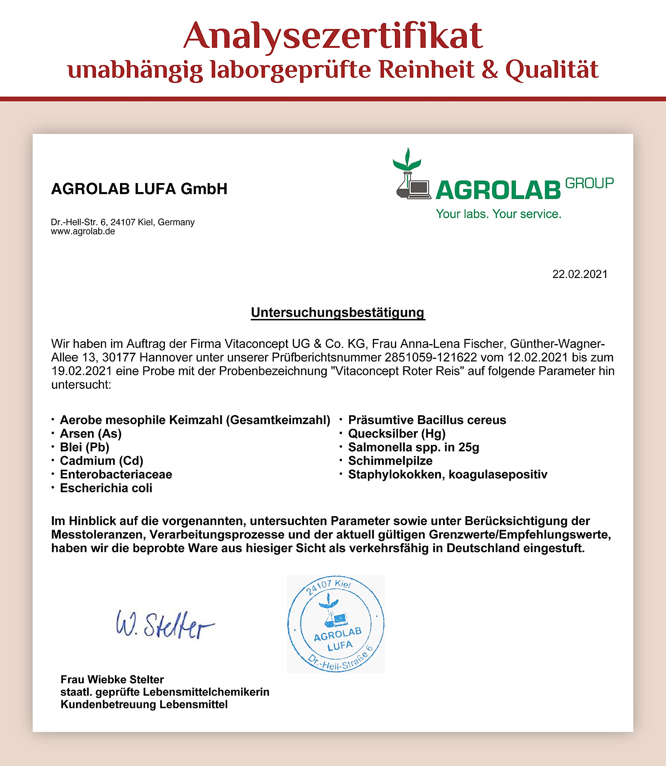 Vitaconcept | Fermentierter Roter Reis 600mg | 120 Kapseln | vegan | Roter Reis Extrakt 3:1 hochdosiert Red Rice mit Monacolin K | laborgeprüft | Monascus purpureus