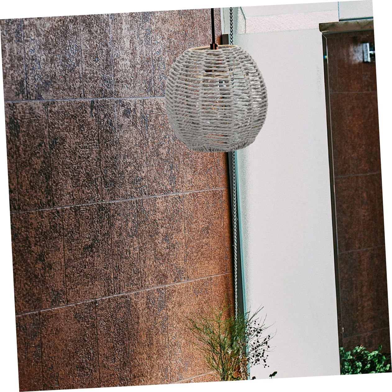 NUOBESTY 2pcs Woven Lampshade Pendant Light Fixture Style Hanging Shade for Farmhouse and Rustic Decor Easy to Install Decorative Light Cover for Dining Rooms and Cafes