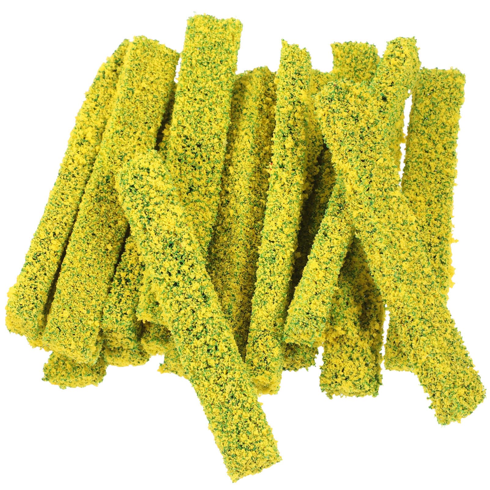 SUPVOX 20pcs Mini Shrub Cluster Simulation Flower Groups for Miniature Landscape Scenery Bright Sponge Material for Table Garden Train Railway Decor
