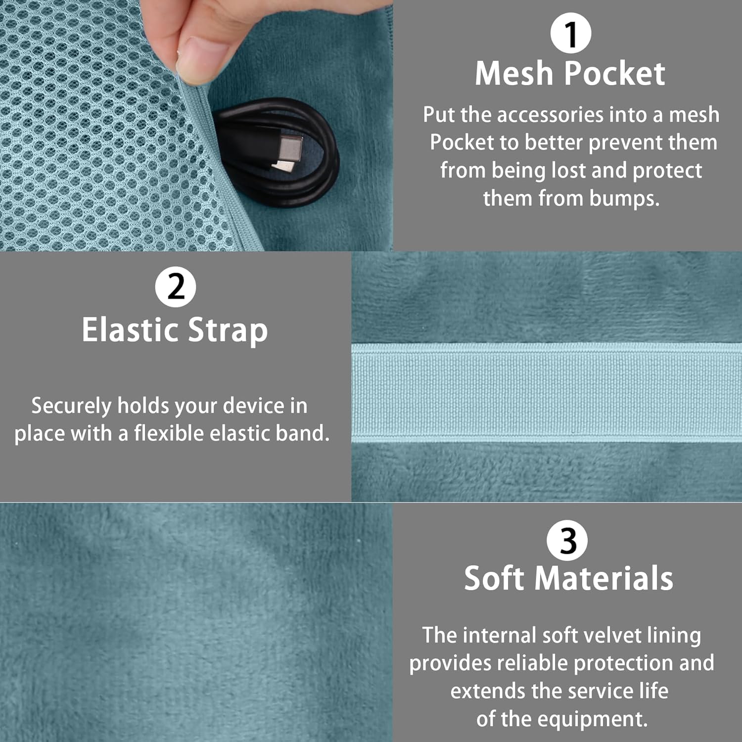 for Bose New SoundLink Micro 2nd Gen Portable Bluetooth Speaker Hard Protective Case, Portable Travel Case with Carabiner (Blue) - co2CREA - Image 5