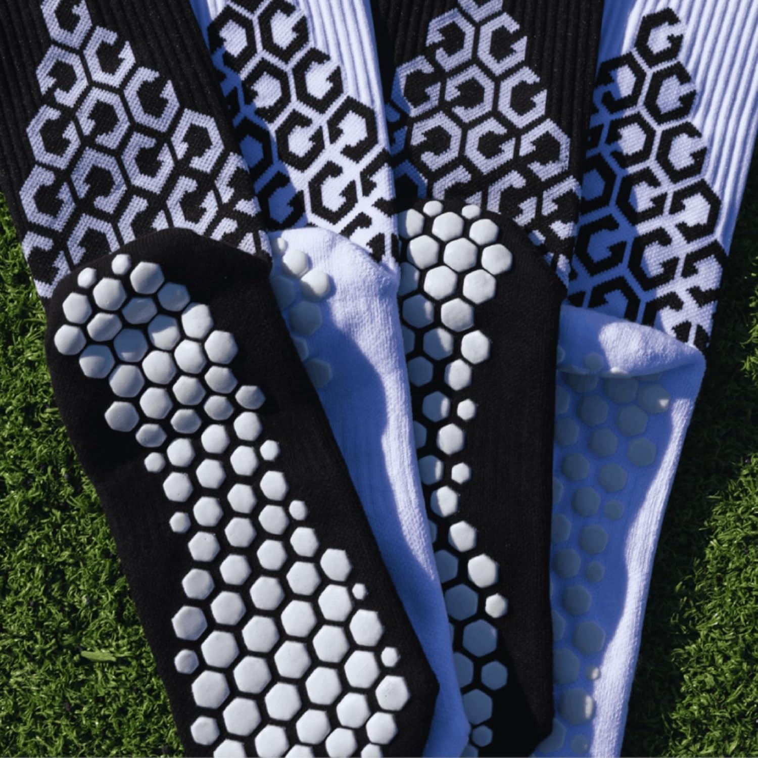 SENDA Gravity Performance Grip Socks with Non-Slip Technology, Soccer, Running, Basketball, Unisex, Crew Length - Image 9