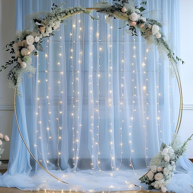 Fondo Tul Azul 10x10 pies con Luces para Fiestas Fotografía miniatura 8