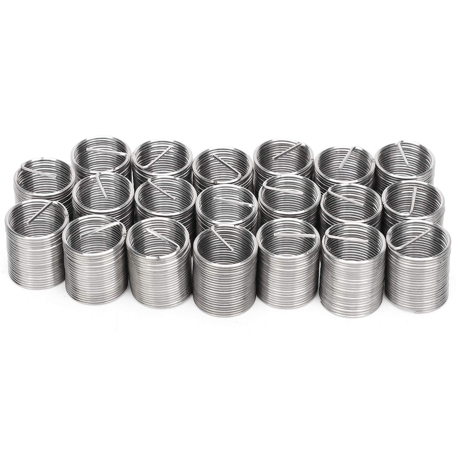 Mavaol Thread Repair Kit, 20 Piece Stainless Steel Thread Inserts, Sturdy SUS304 Construction, Metric and Inch Compatibility, for DIYers and Professionals