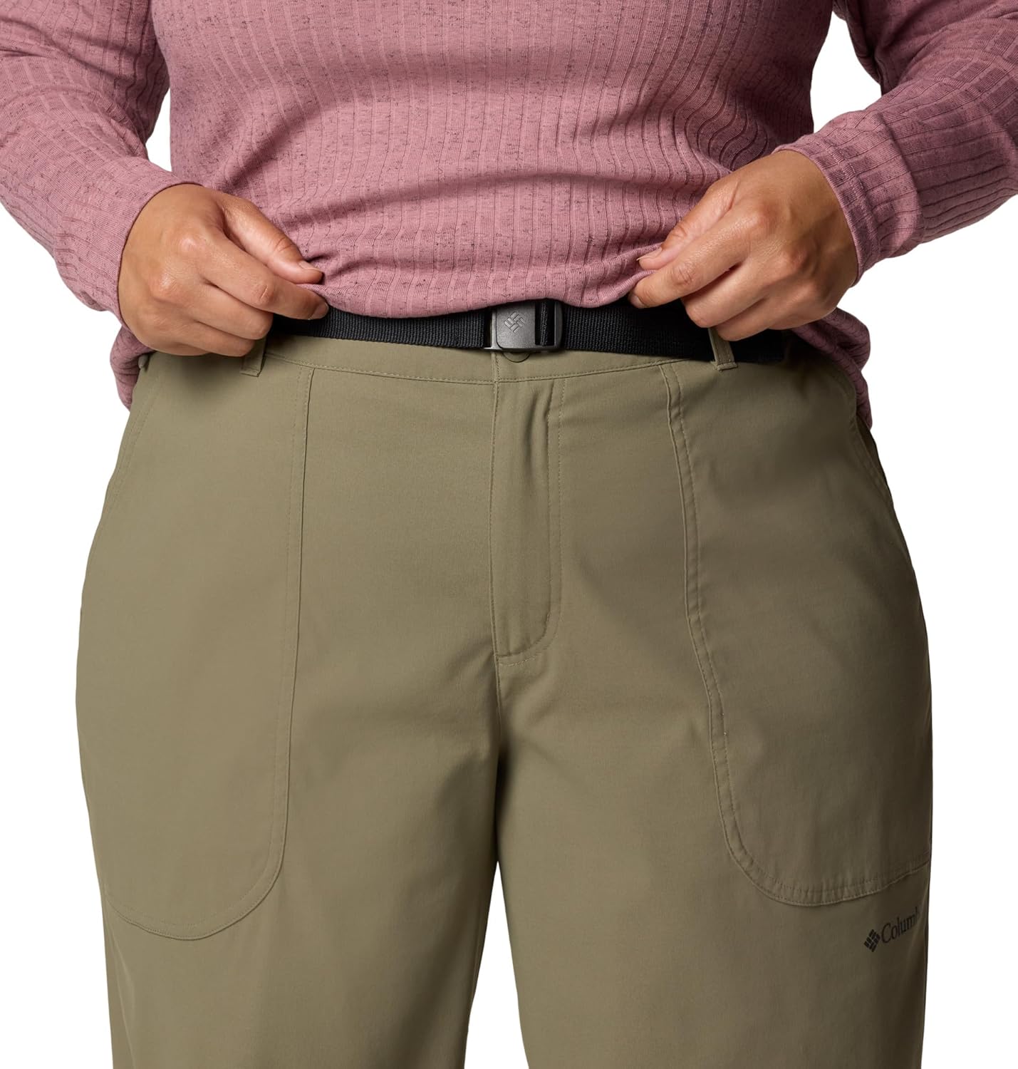 Columbia Womens Brea Falls Nylon Pant, Stone Green, 1X