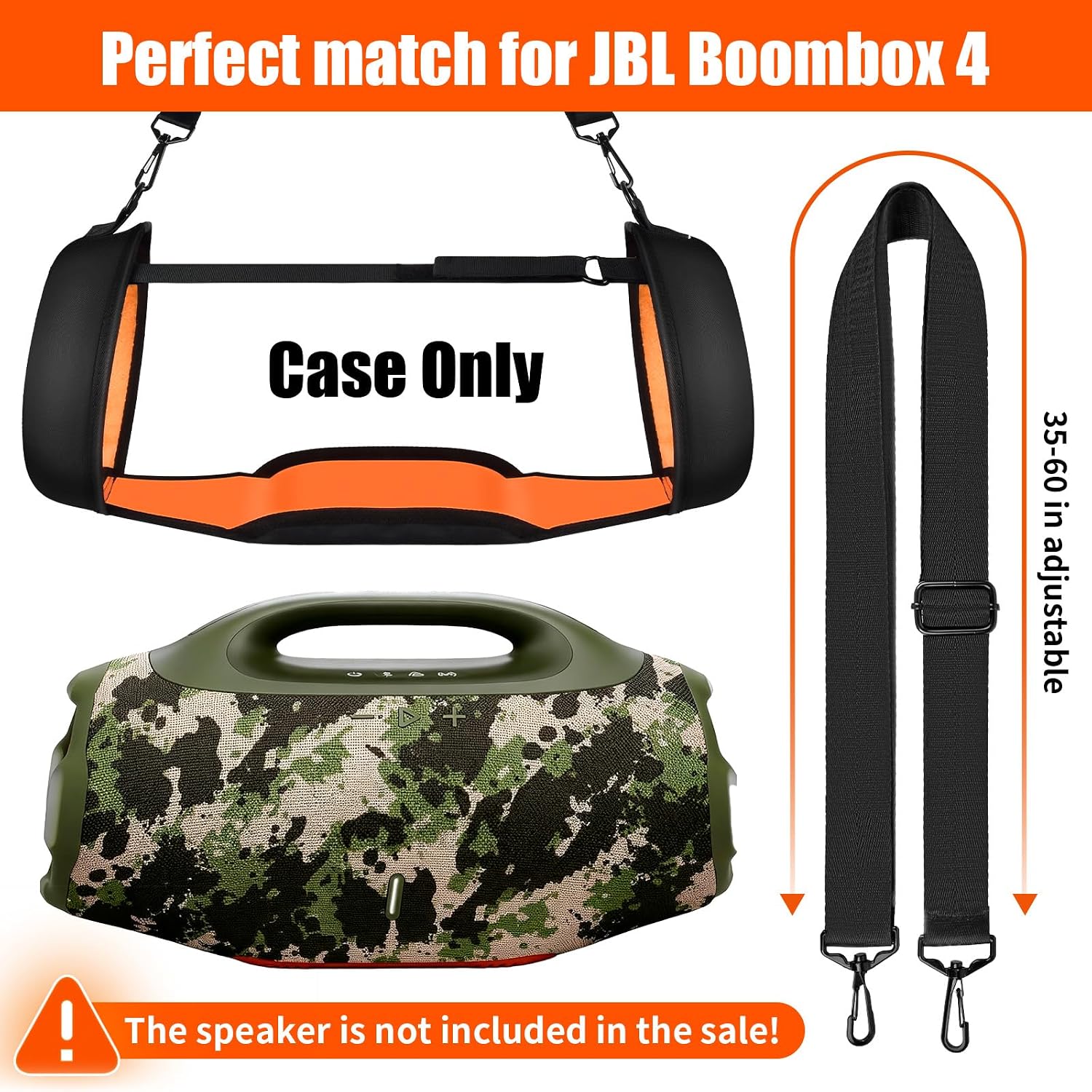 Headphone Case for Skullcandy Crusher/Hesh/Evo Wireless Over-Ear Bluetooth Earphones Bundle with Purse Bag Strap for JBL Boombox 4 image 5