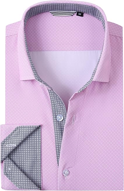 Alex Vando Mens Printed Dress Shirts Long Sleeve Regular Fit Button Down Shirt